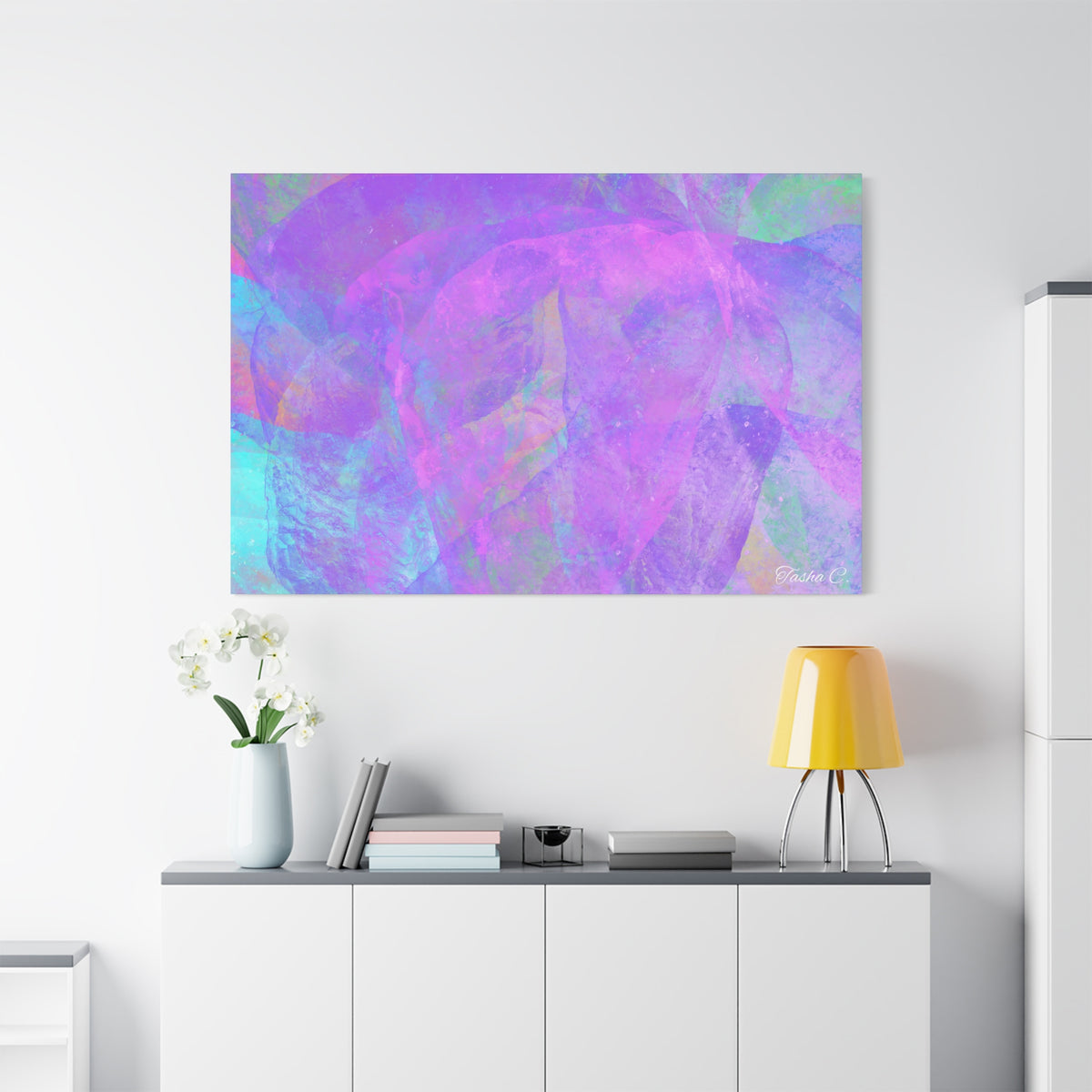 Original Pastel Abstract Watercolor Canvas - Luxury Extra large Wall Art - 60x40