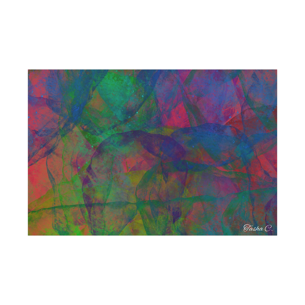 Original Abstract Colorful Overlay Canvas - Luxury Extra Large Wall Art - 60x40