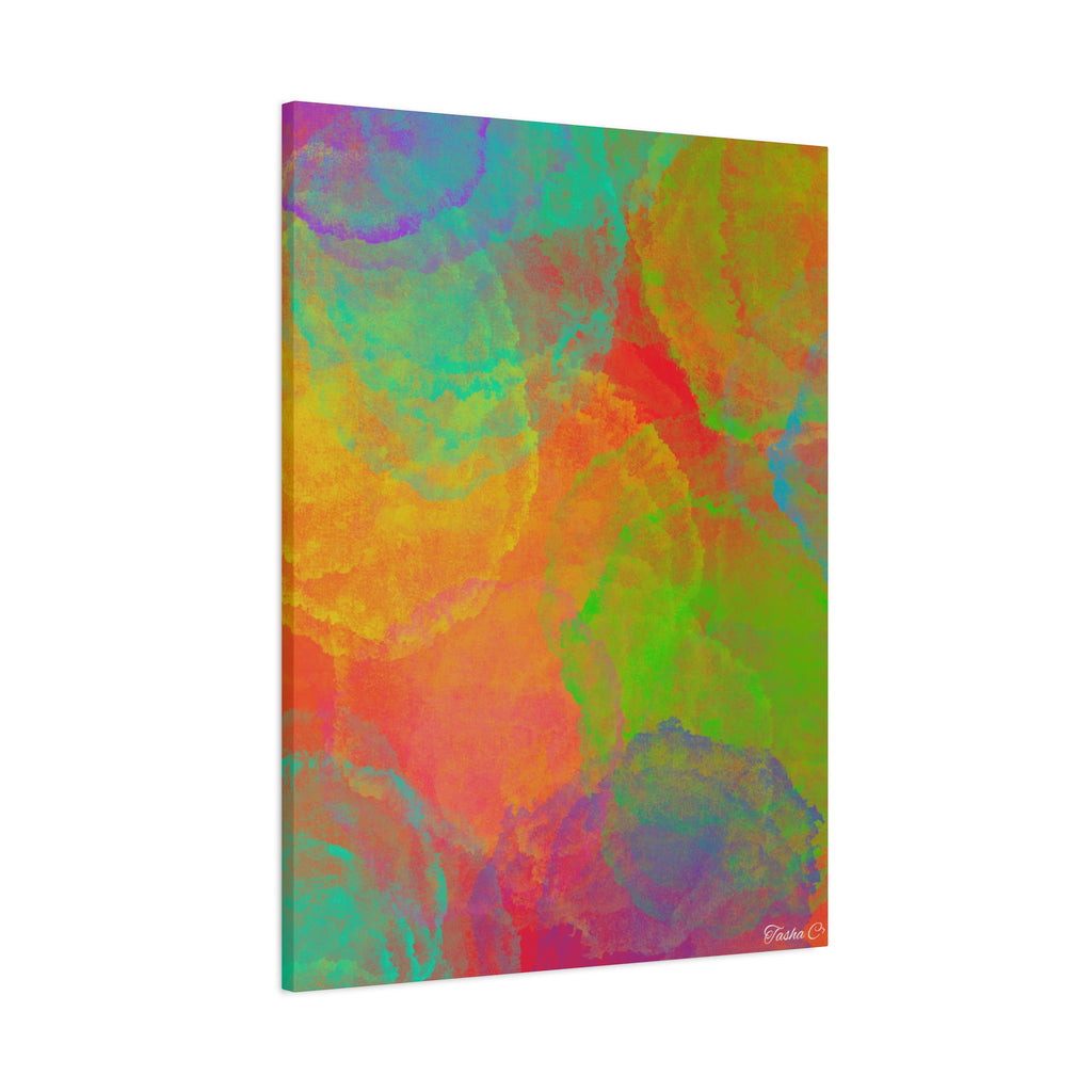 Original Abstract Rainbow Watercolor Canvas- Extra Large Wall Art - 30x40in