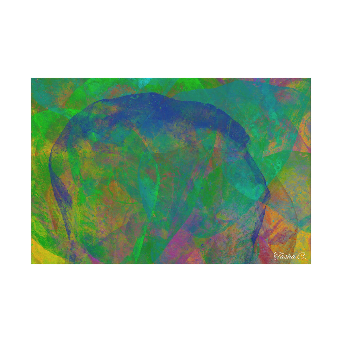 Original Abstract Colorful Layers Matte Canvas - Luxury Extra Large Wall Art - 60x40