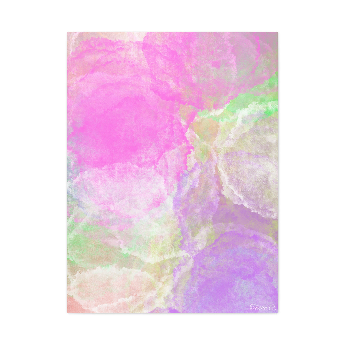 Original Pastel Watercolor Abstract Canvas - Extra Large Wall Art - 30x40in