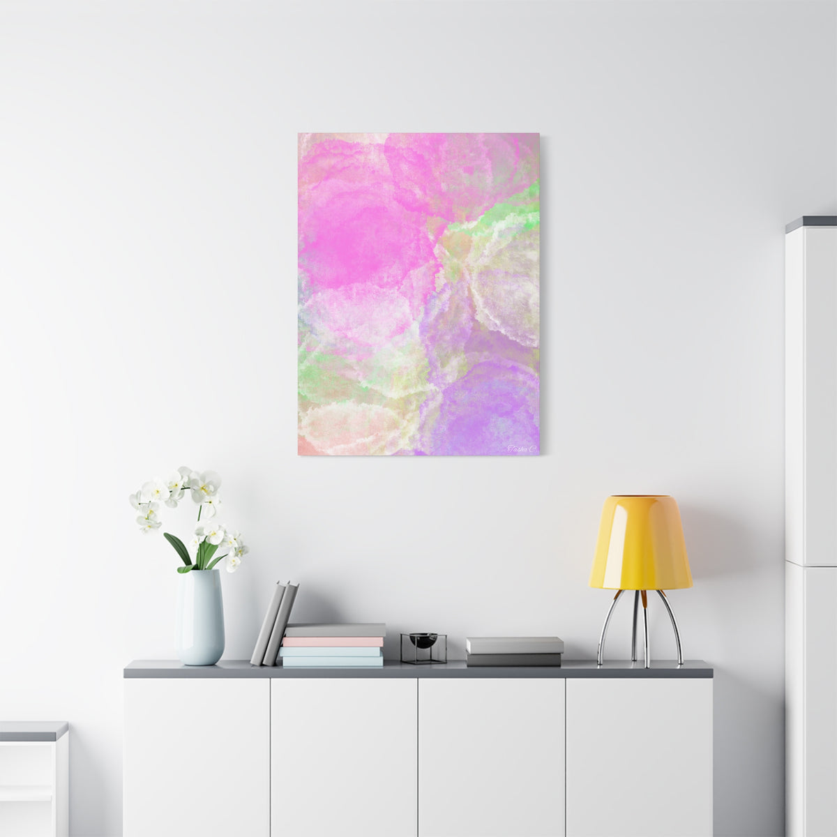 Original Pastel Watercolor Abstract Canvas - Extra Large Wall Art - 30x40in