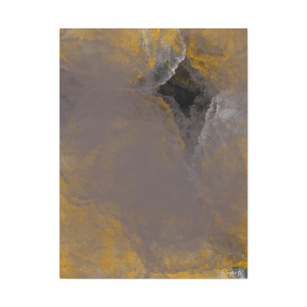 Original Abstract Gold and Gray Marble Canvas - Extra Large Wall Art - 30x40in