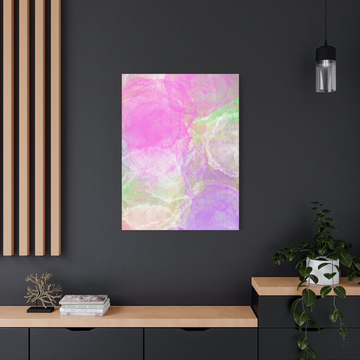 Original Pastel Watercolor Abstract Canvas - Extra Large Wall Art - 30x40in