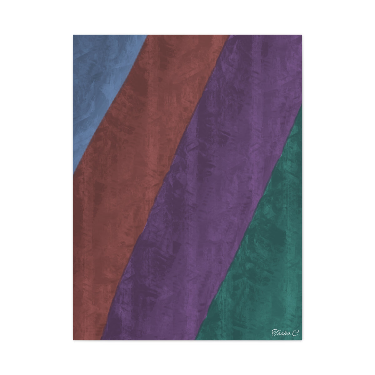 Abstract Color Block Stripes Canvas - Extra Large Wall Art - 30x40in