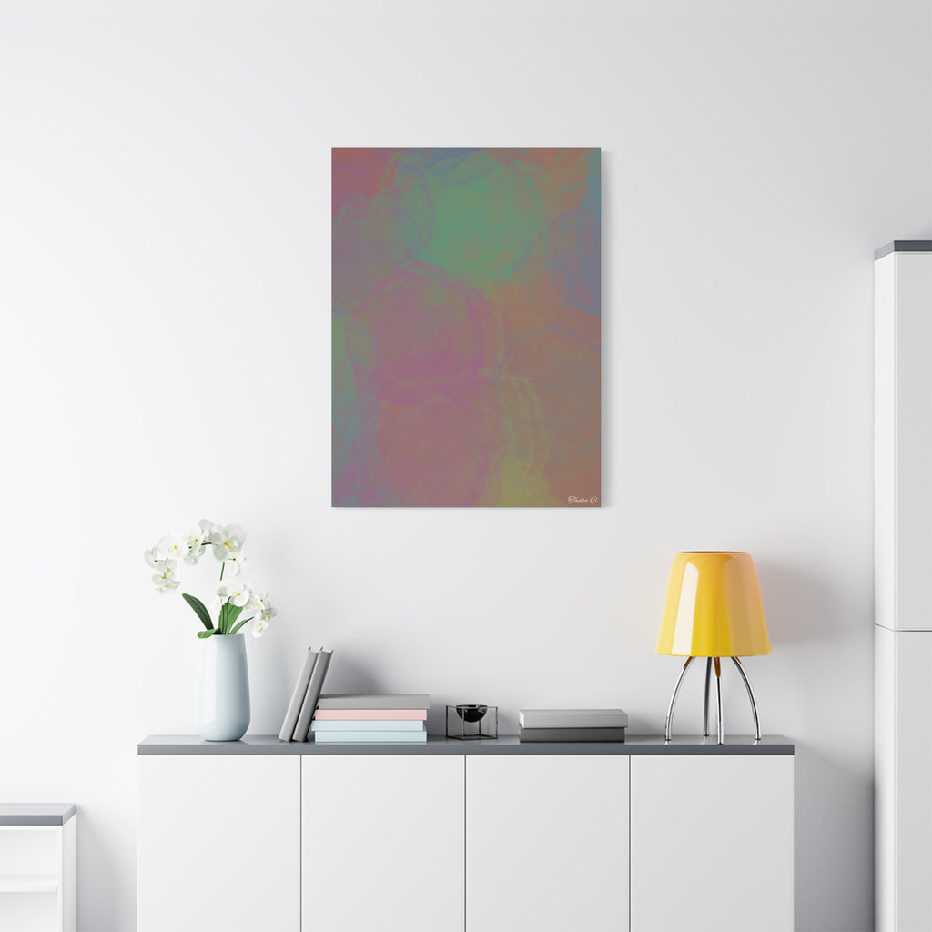 Original Abstract Pastel Circles Matte Canvas - Extra Large Wall Art - 30x40in