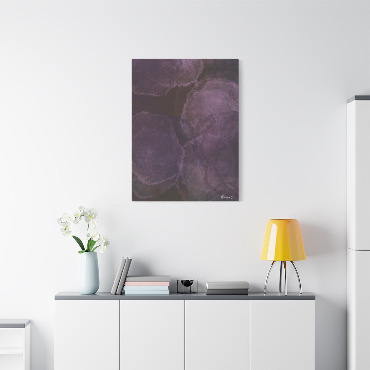 Purple Ink Bloom Canvas - Extra Large Wall Art - 30x40in