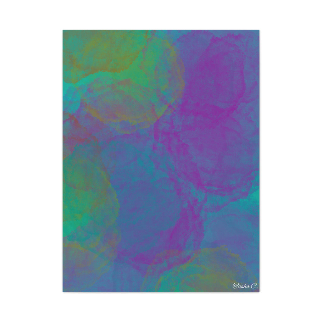 Abstract Watercolor Circles Matte Canvas - Extra Large Wall Art - 30x40in