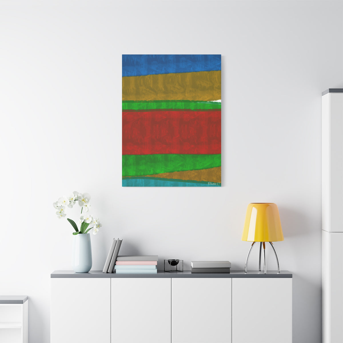 Abstract Color Block Painting Canvas - Extra Large Wall Art - 30x40in