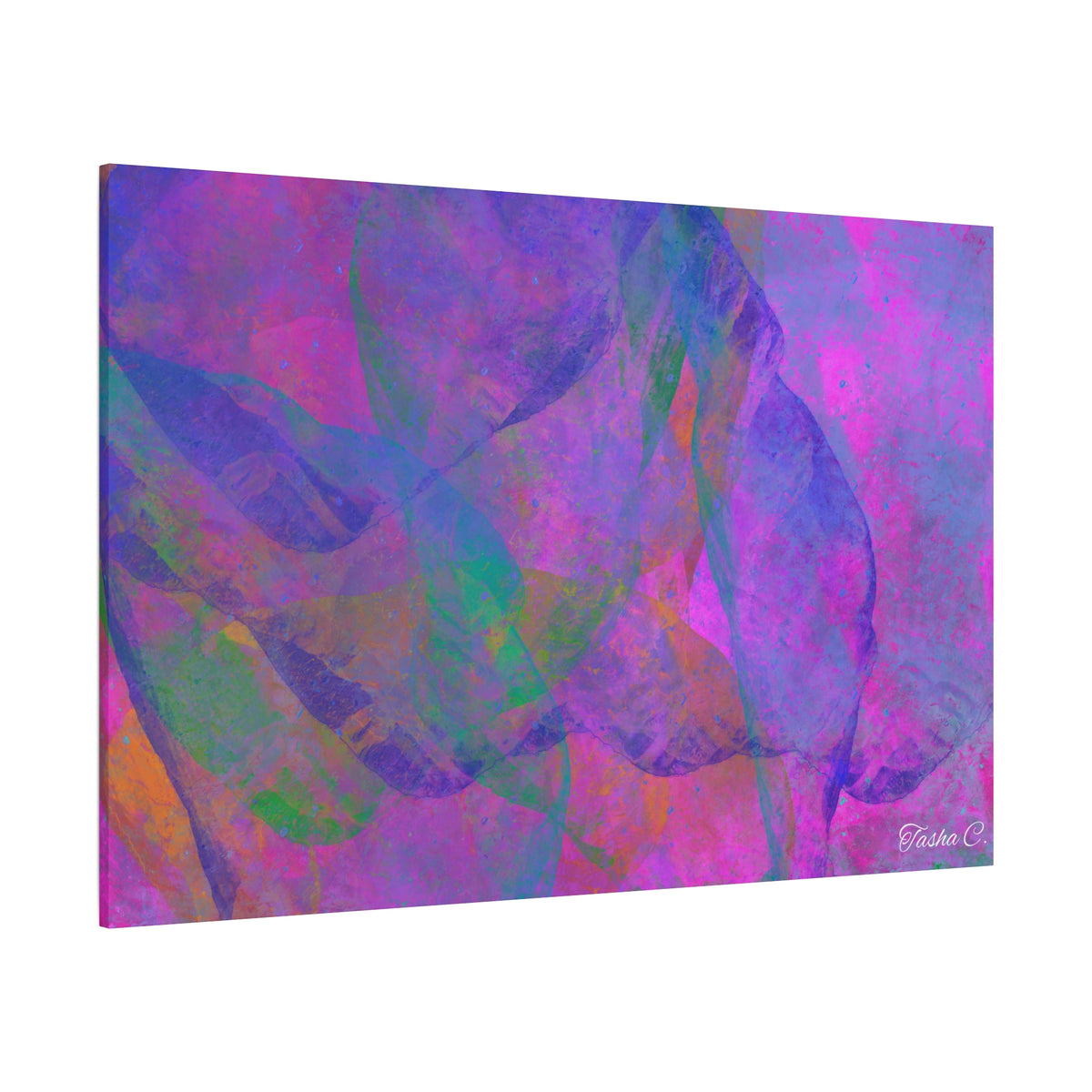 Original Abstract Colorful Swirl Matte Canvas - Luxury Extra large Wall Art - 60x40