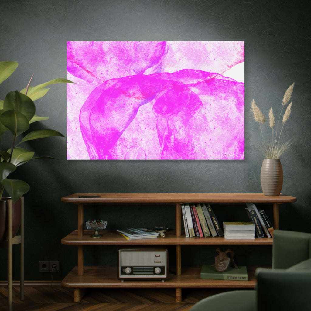 Original Pink Abstract Watercolor Swirl Canvas - Luxury Extra large Wall Art - 60x40