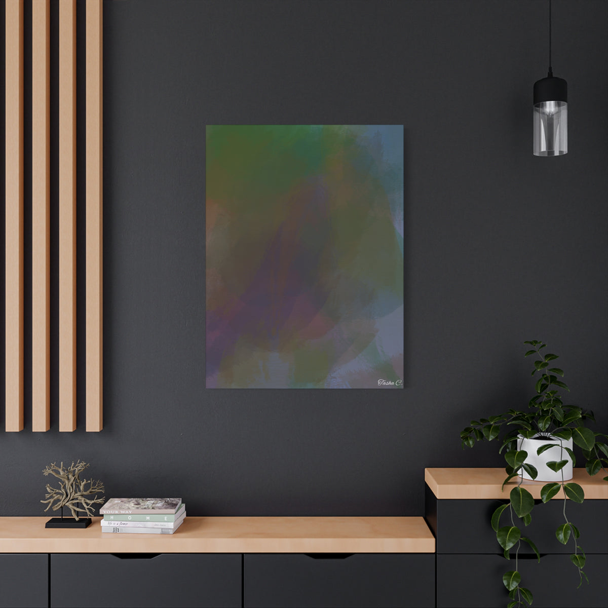 Abstract Forest Hues Matte Canvas - Extra Large Wall Art