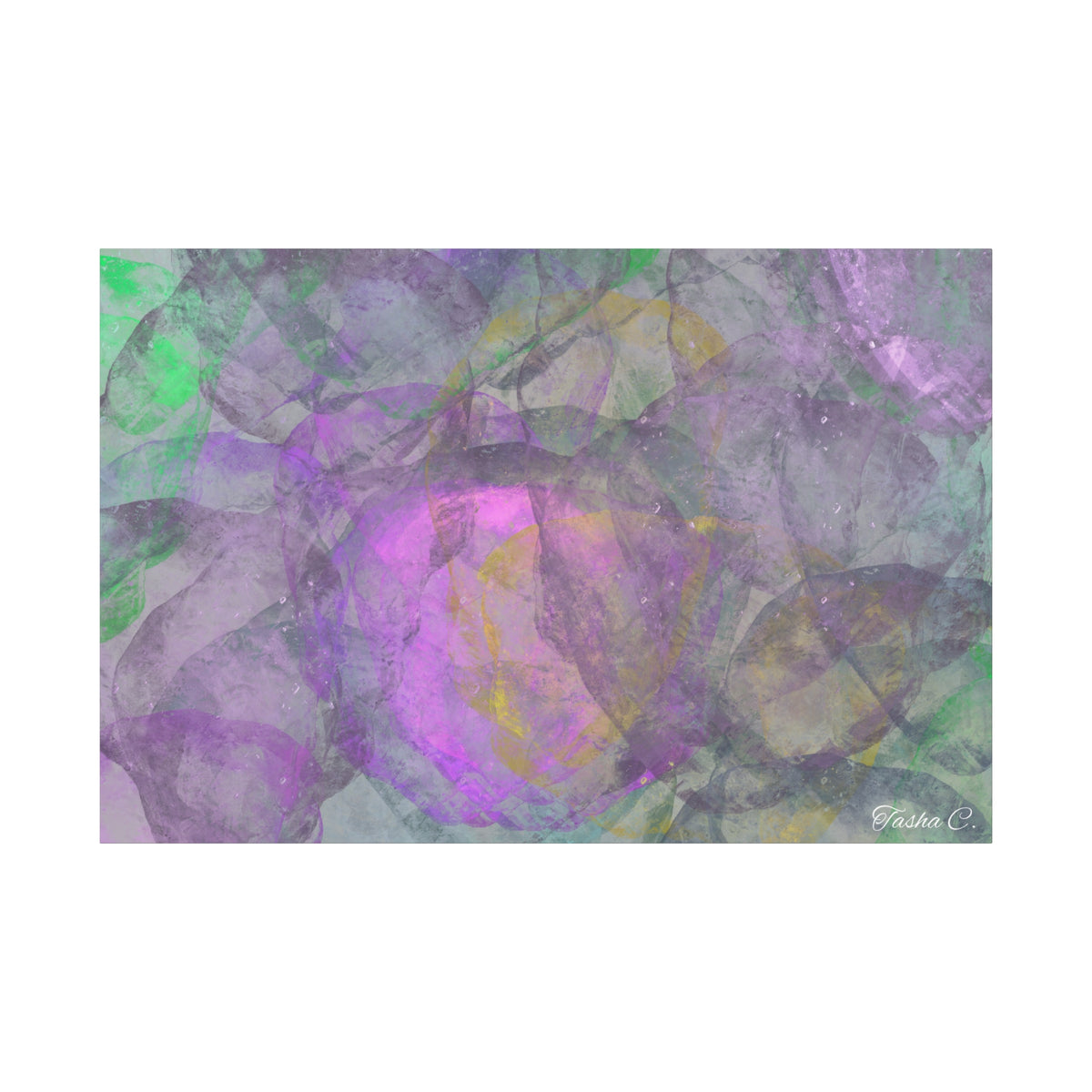 Original Abstract Watercolor Rose Matte Canvas - Luxury Extra Large Wall Art - 60x40
