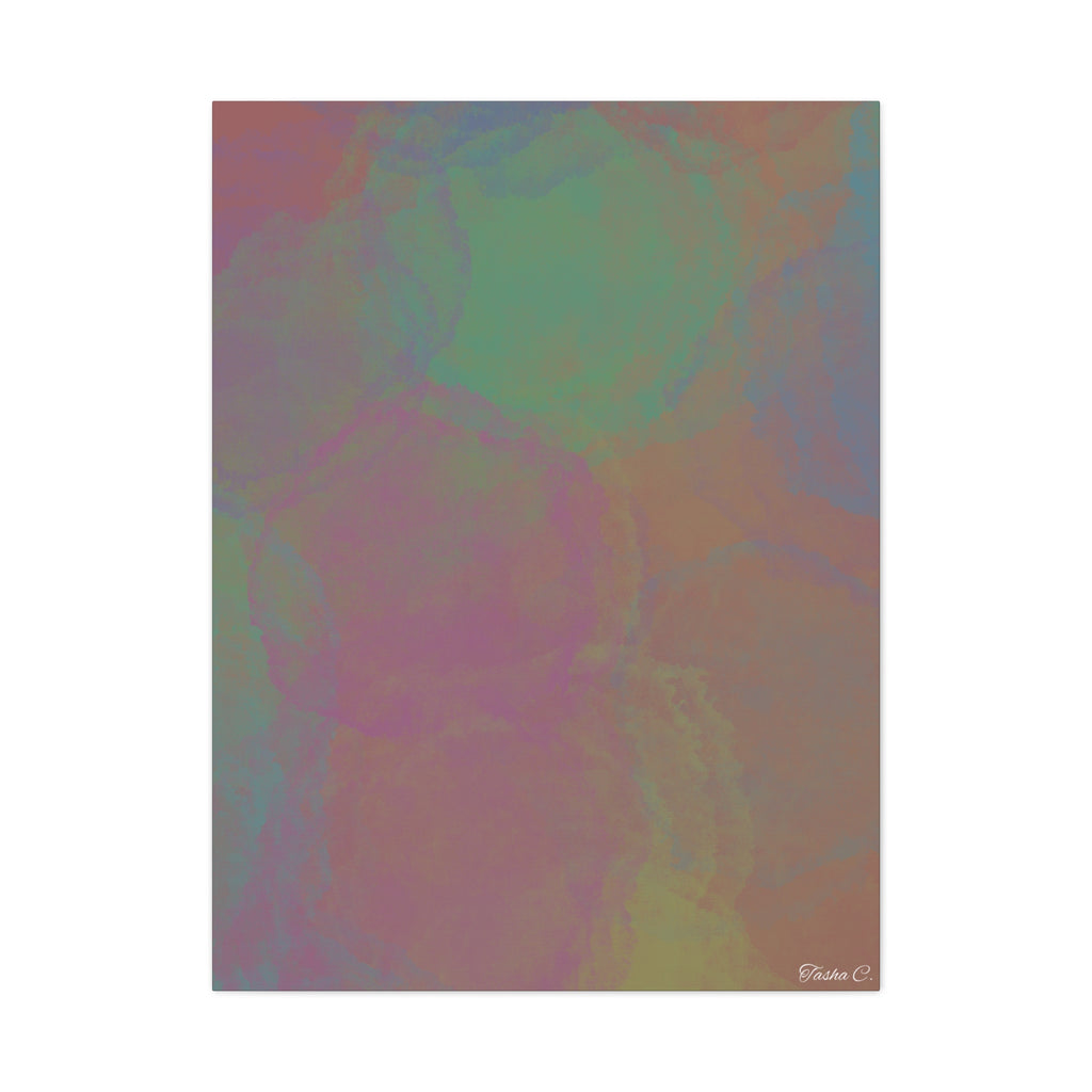 Original Abstract Pastel Circles Matte Canvas - Extra Large Wall Art - 30x40in