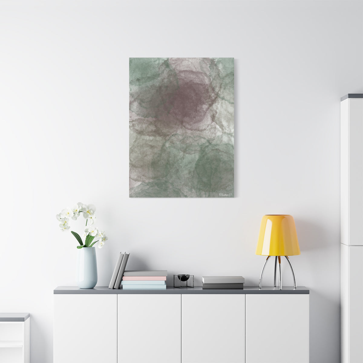 Abstract Watercolor Smoke Canvas - Extra Large Wall Art - 30x40in