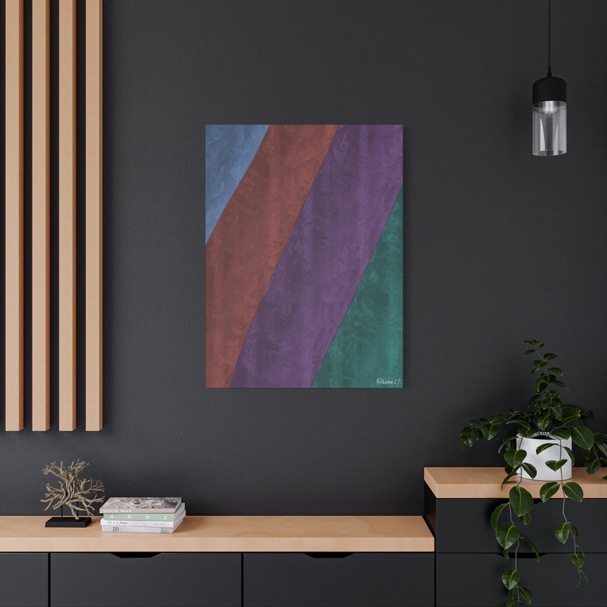 Abstract Color Block Stripes Canvas - Extra Large Wall Art - 30x40in