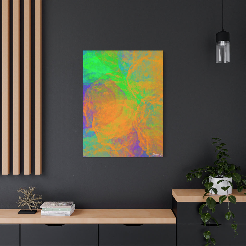Original Abstract Neon Marble - Extra Large Wall Art - 30x40in