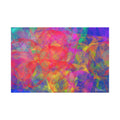 Original Abstract Colorful Circles Matte Canvas- Luxury Extra large Wall Art - 60x40