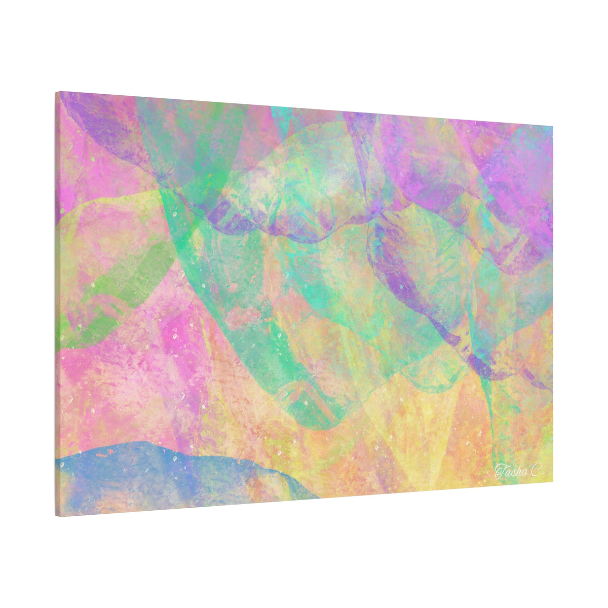 Original Pastel Abstract Wave Art Canvas - Luxury Extra Large Wall Art - 60x40