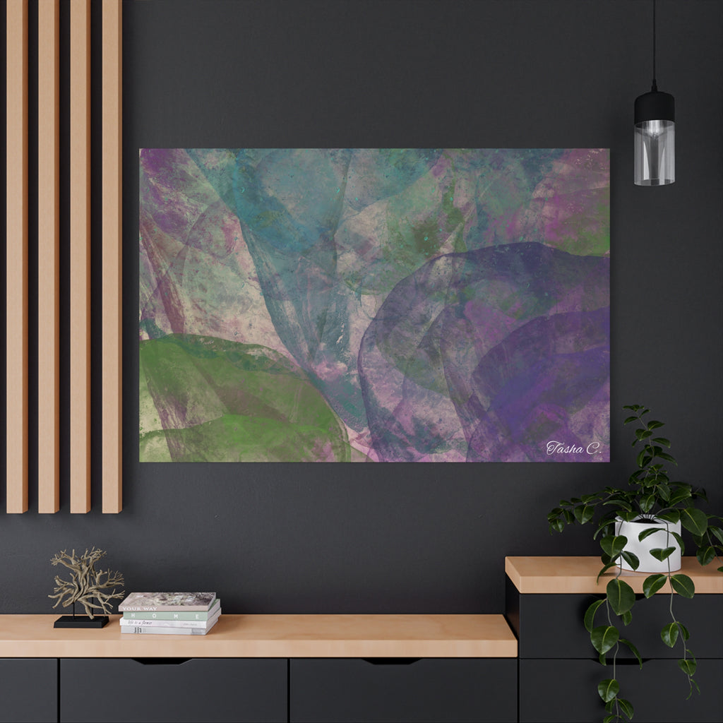 Original Abstract Floral Watercolor Matte Canvas - Luxury Extra large Wall Art - 60x40