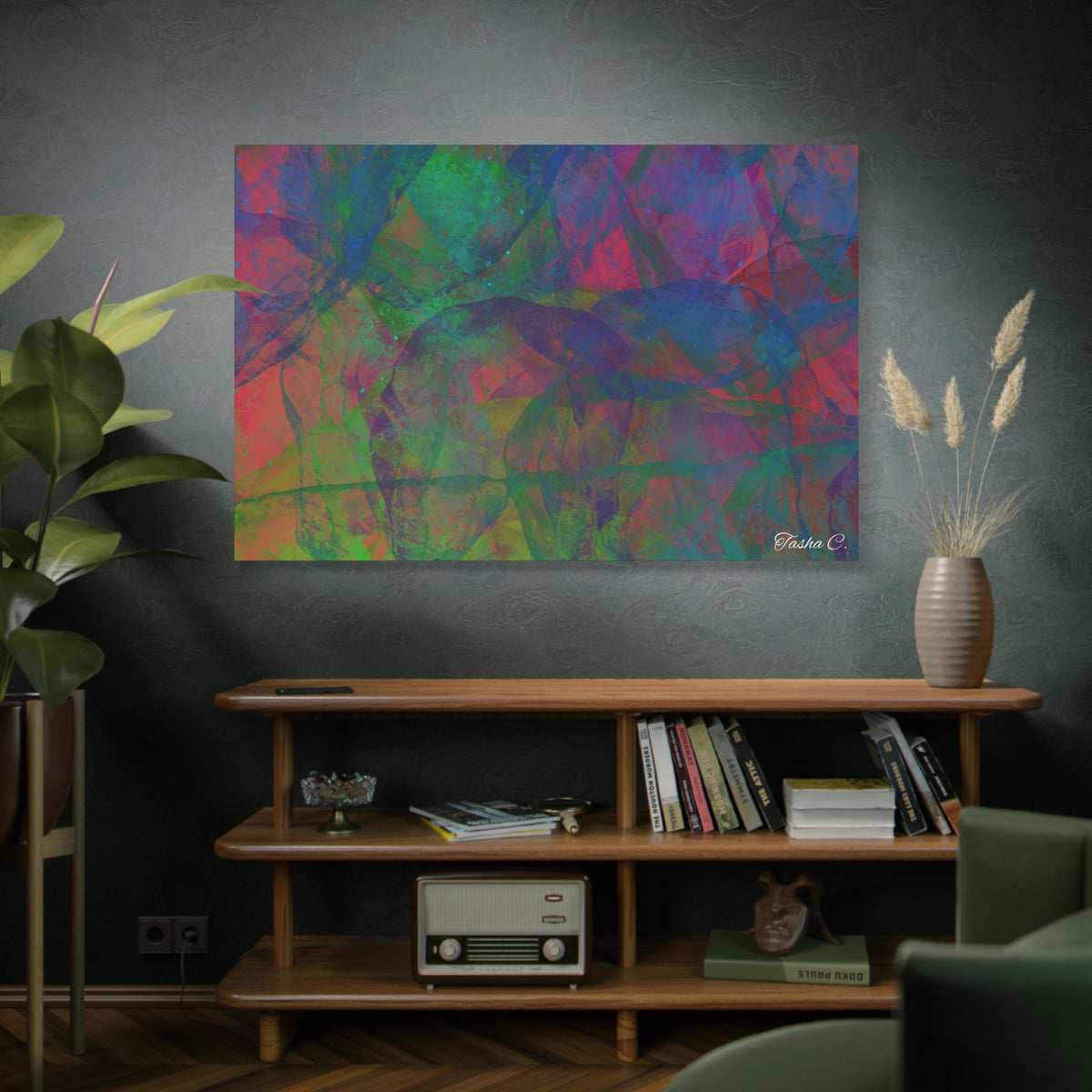 Original Abstract Colorful Overlay Canvas - Luxury Extra Large Wall Art - 60x40