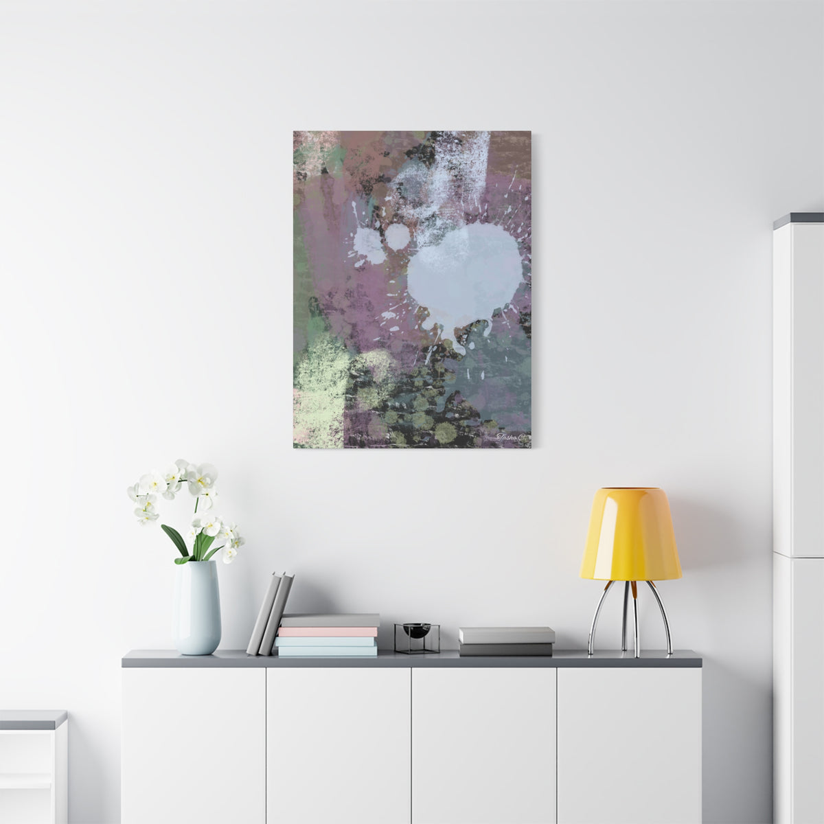 Abstract Paint Splatter Matte Canvas - Extra Large Wall Art - 30x40in