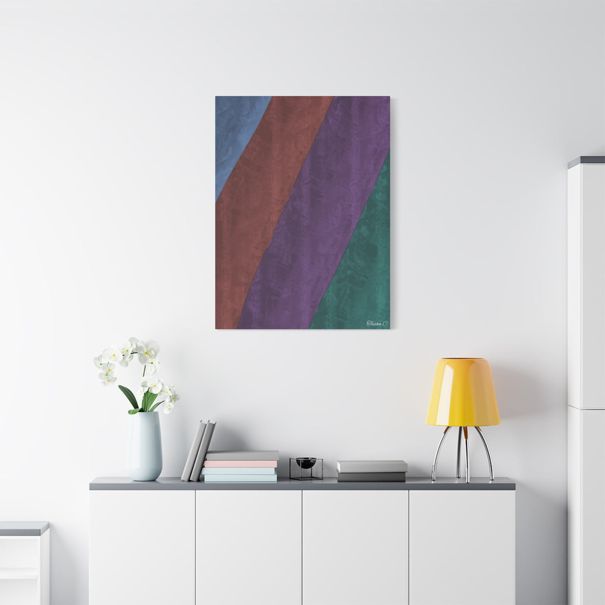 Abstract Color Block Stripes Canvas - Extra Large Wall Art - 30x40in