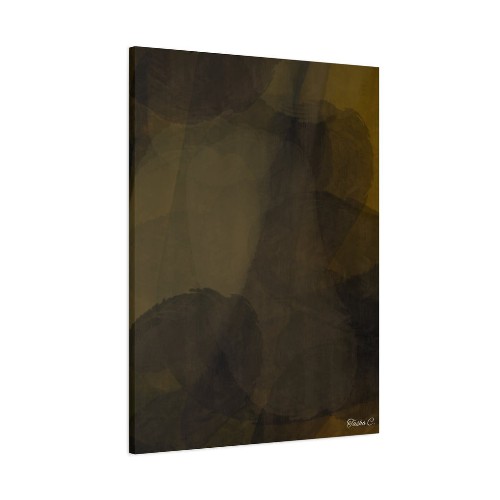 Abstract Brown Ink Wash Matte Canvas - Extra Large Wall Art - 30x40in
