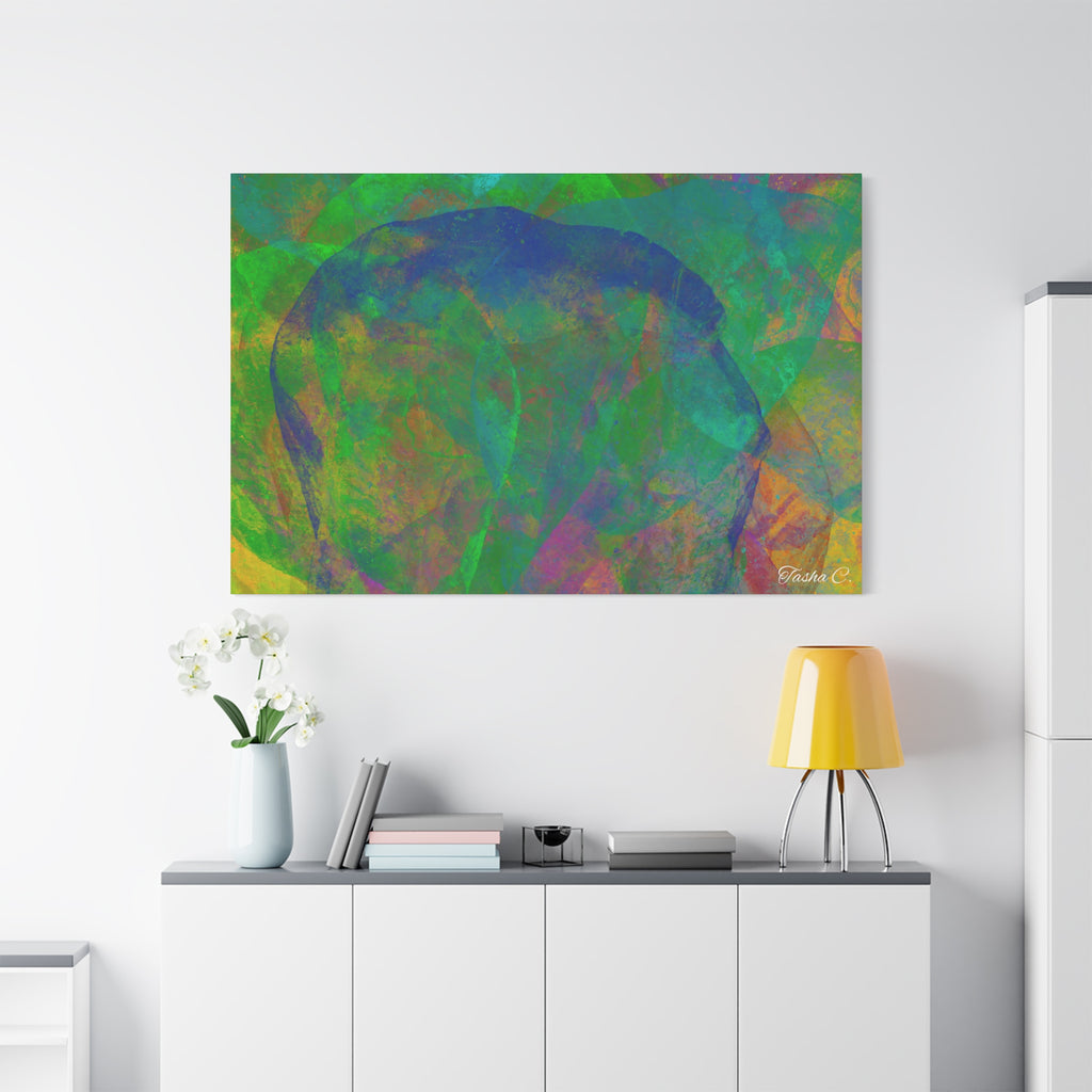 Original Abstract Colorful Layers Matte Canvas - Luxury Extra Large Wall Art - 60x40