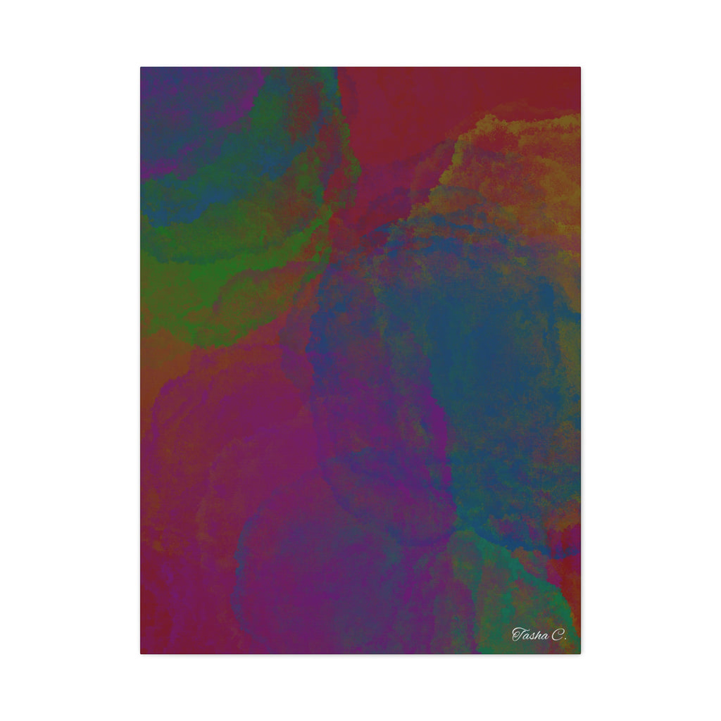 Original Abstract Colorful Marble Canvas Print - Extra Large Wall Art - 30x40in