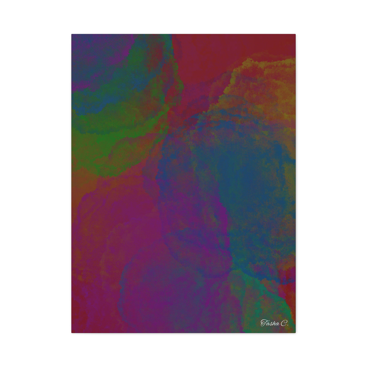 Original Abstract Colorful Marble Canvas Print - Extra Large Wall Art - 30x40in