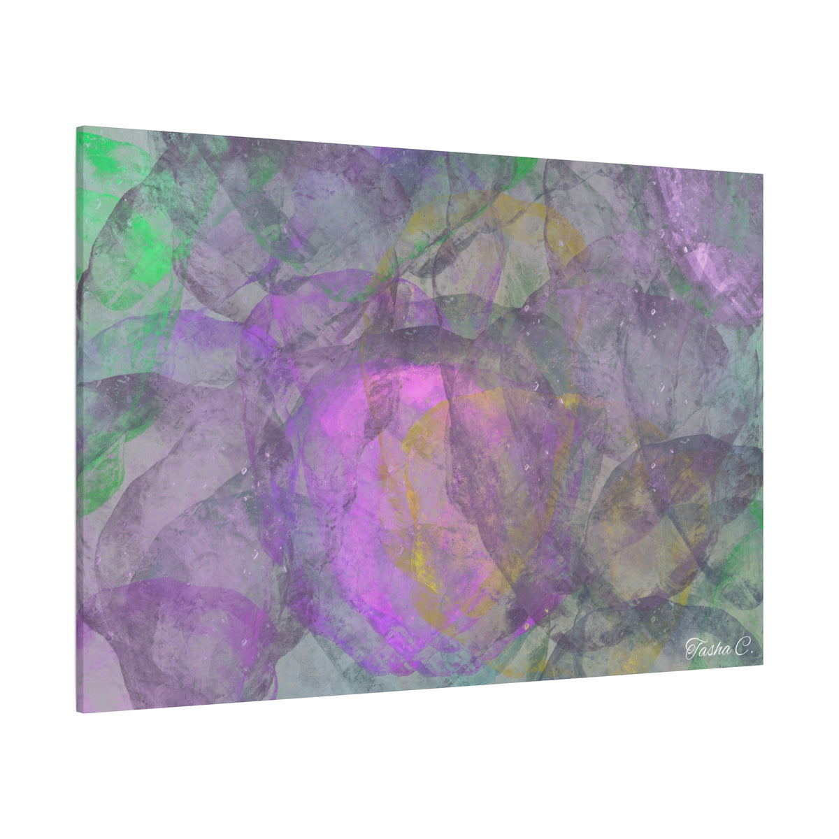 Original Abstract Watercolor Rose Matte Canvas - Luxury Extra Large Wall Art - 60x40