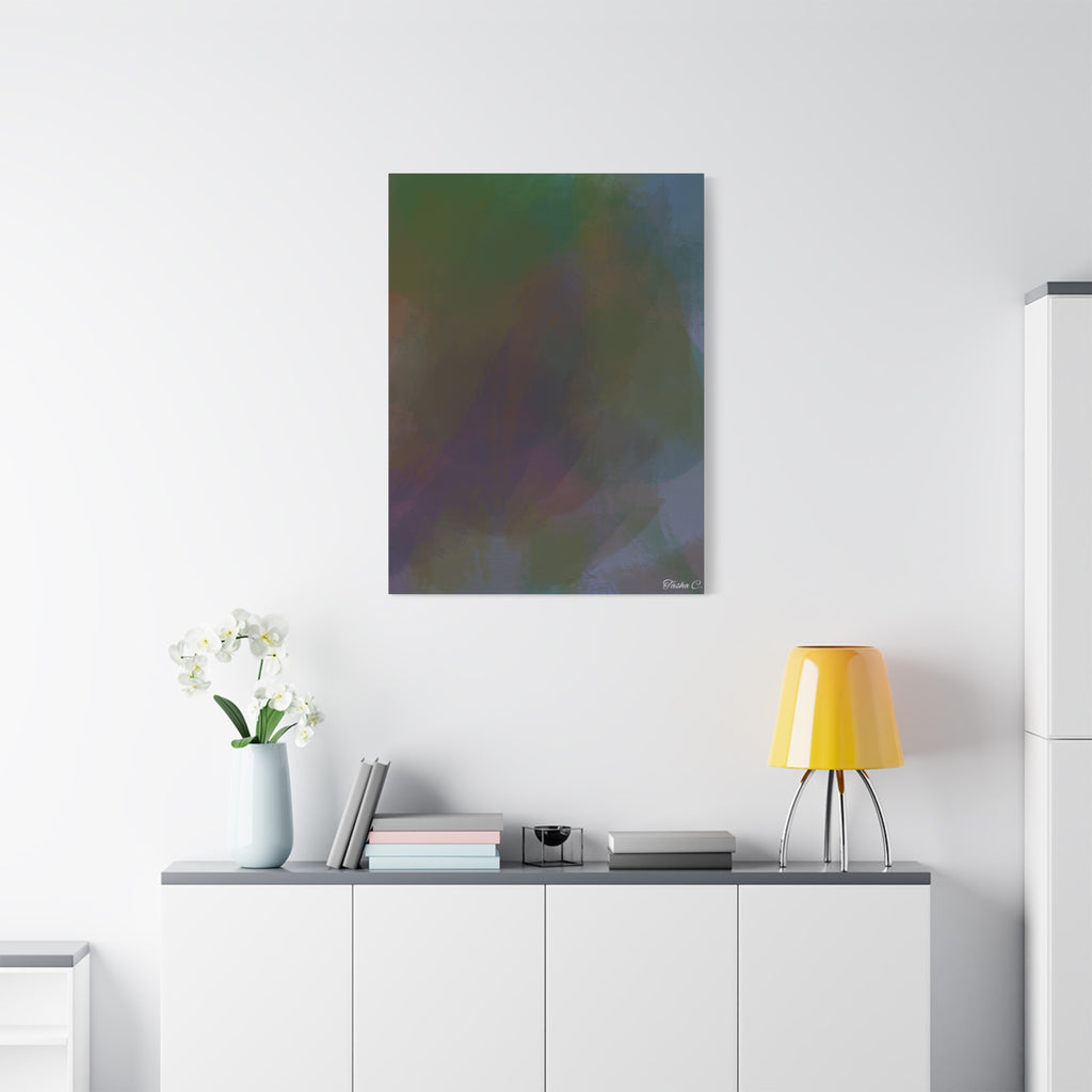 Abstract Forest Hues Matte Canvas - Extra Large Wall Art
