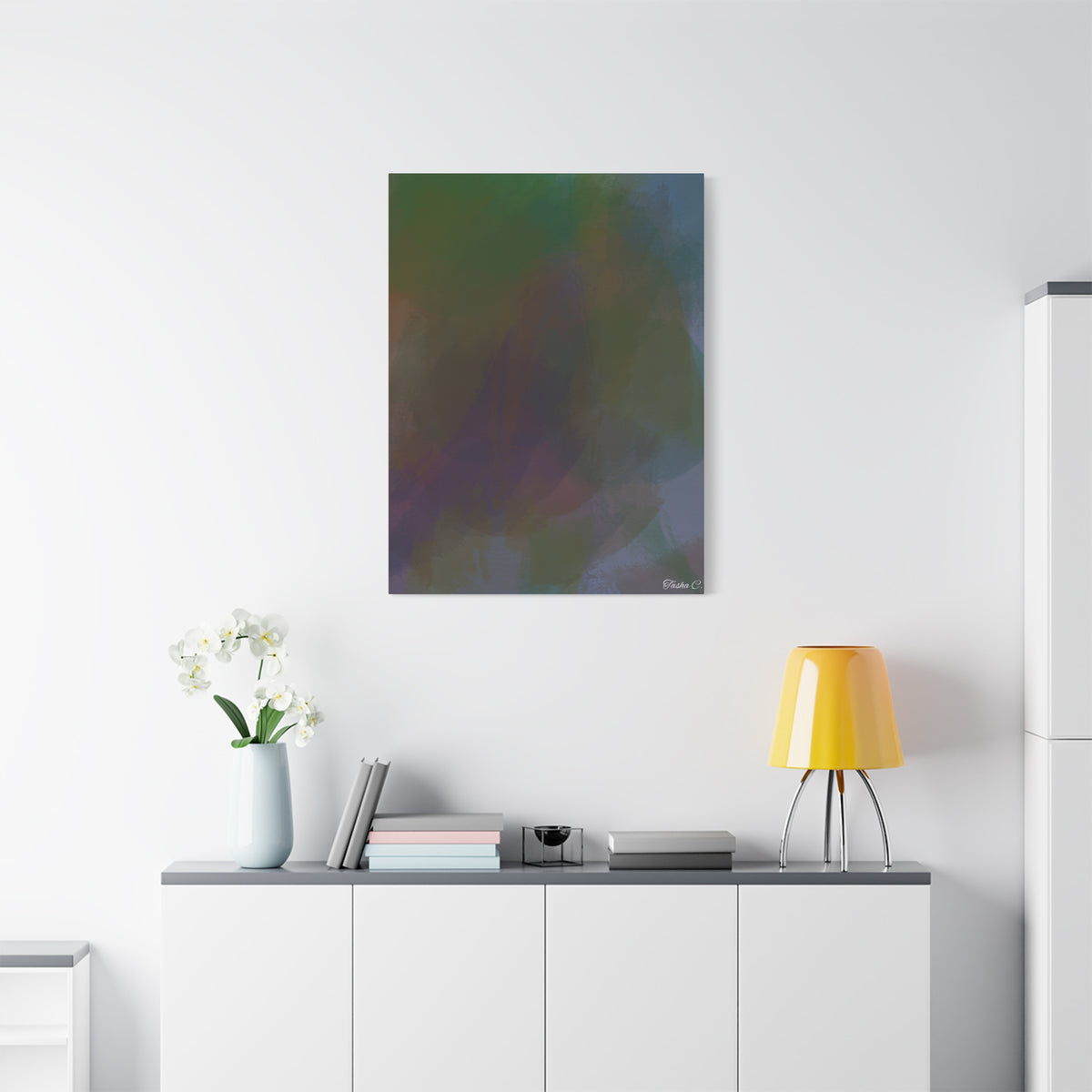 Abstract Forest Hues Matte Canvas - Extra Large Wall Art