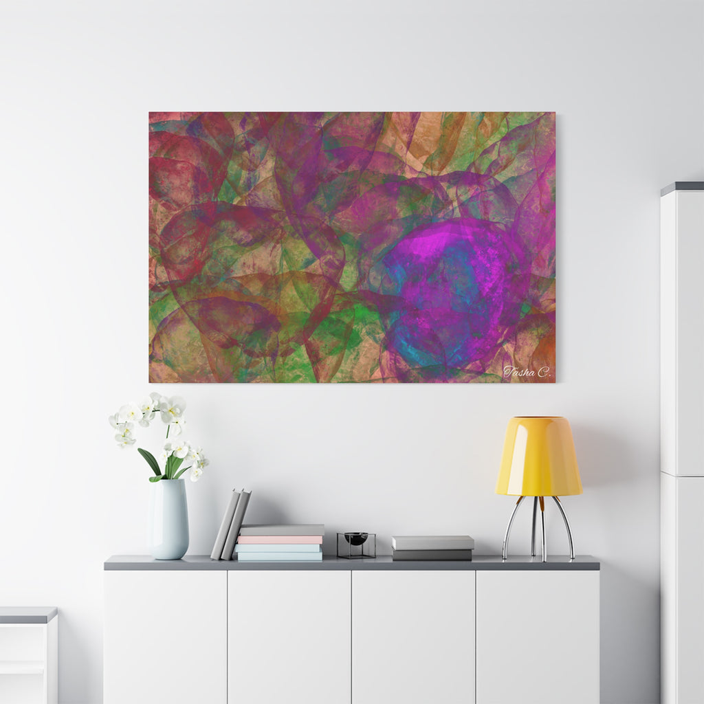 Original Abstract Colorful Swirls Matte Canvas - Luxury Extra large Wall Art - 60x40