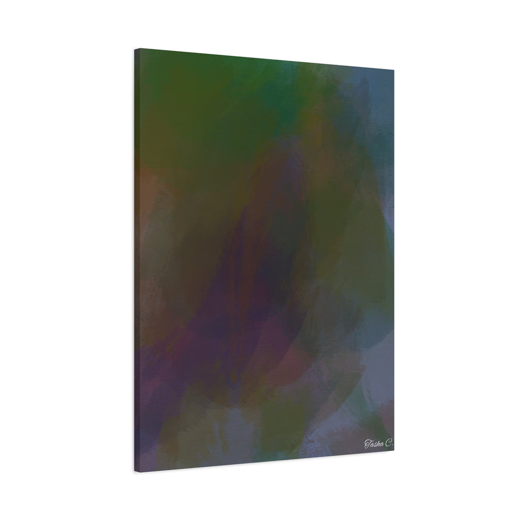 Abstract Forest Hues Matte Canvas - Extra Large Wall Art