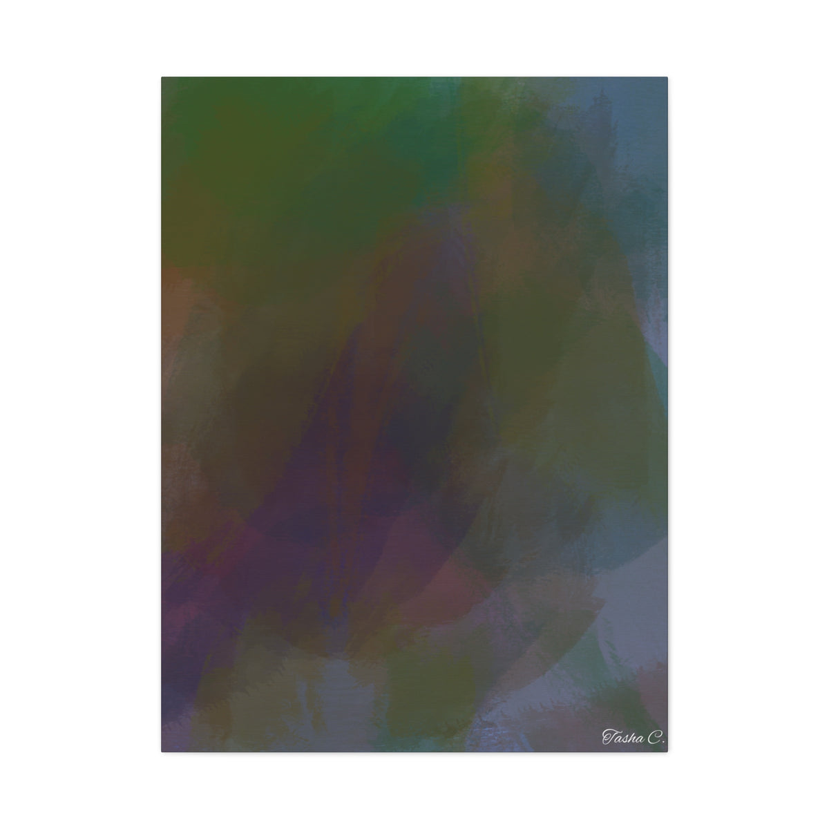 Abstract Forest Hues Matte Canvas - Extra Large Wall Art