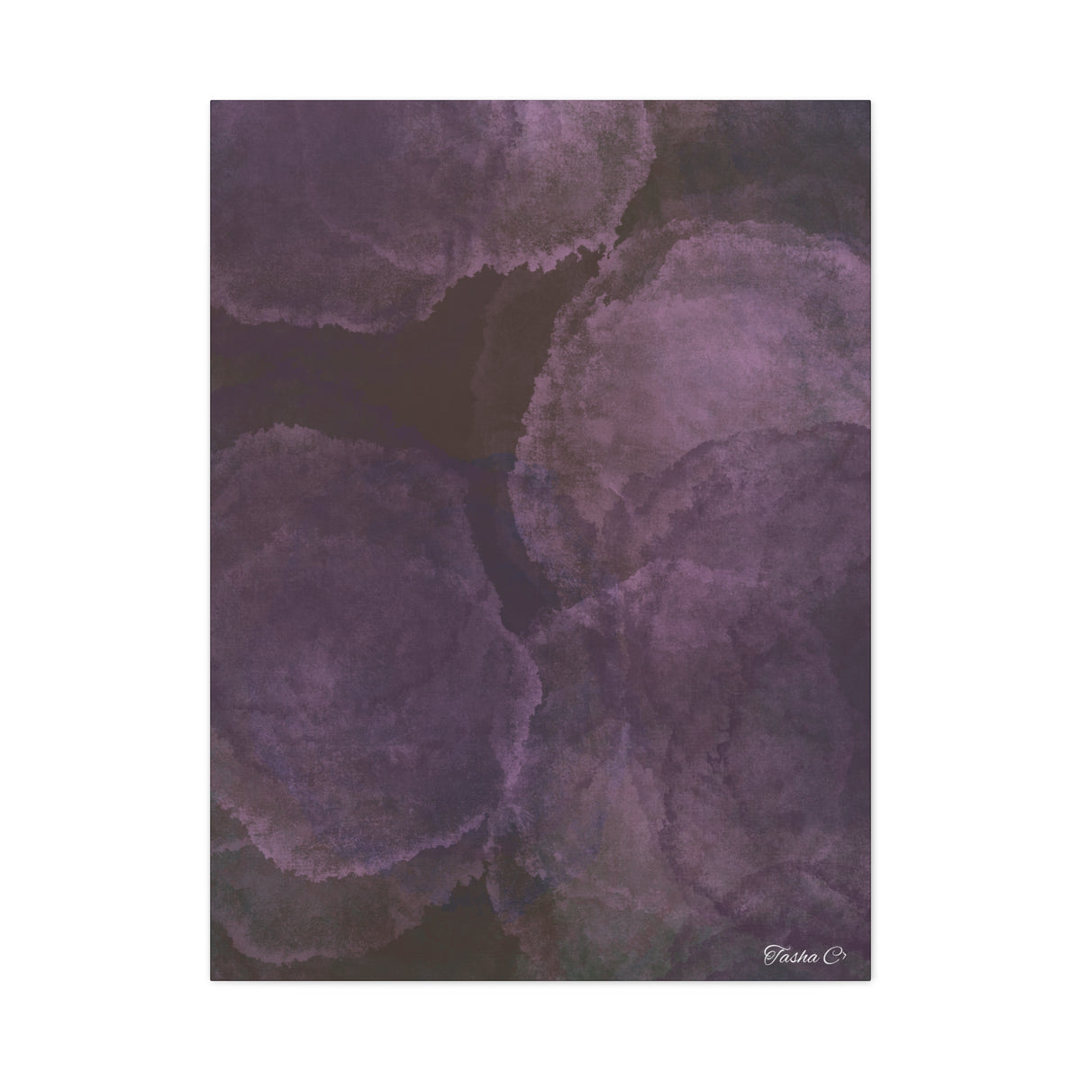 Purple Ink Bloom Canvas - Extra Large Wall Art - 30x40in