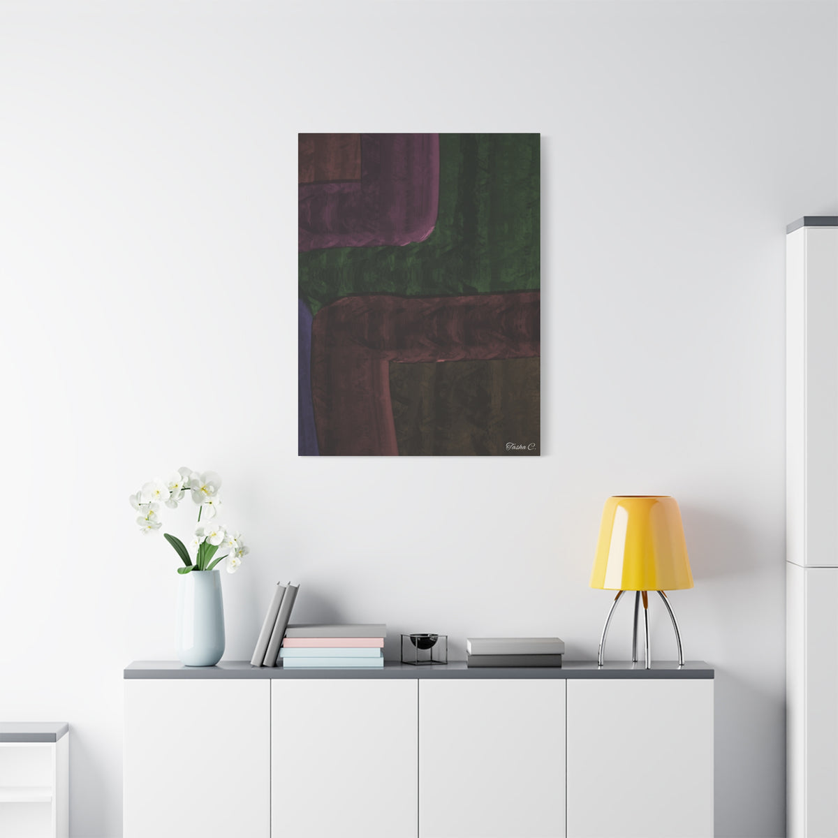Abstract Layered Color Blocks Matte Canvas - Extra Large Wall Art - 30x40in
